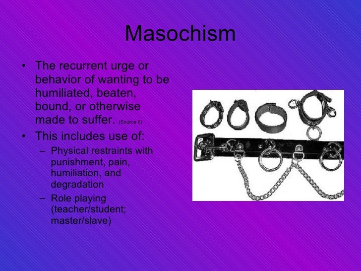 example of sexual masochism Sex captive video
